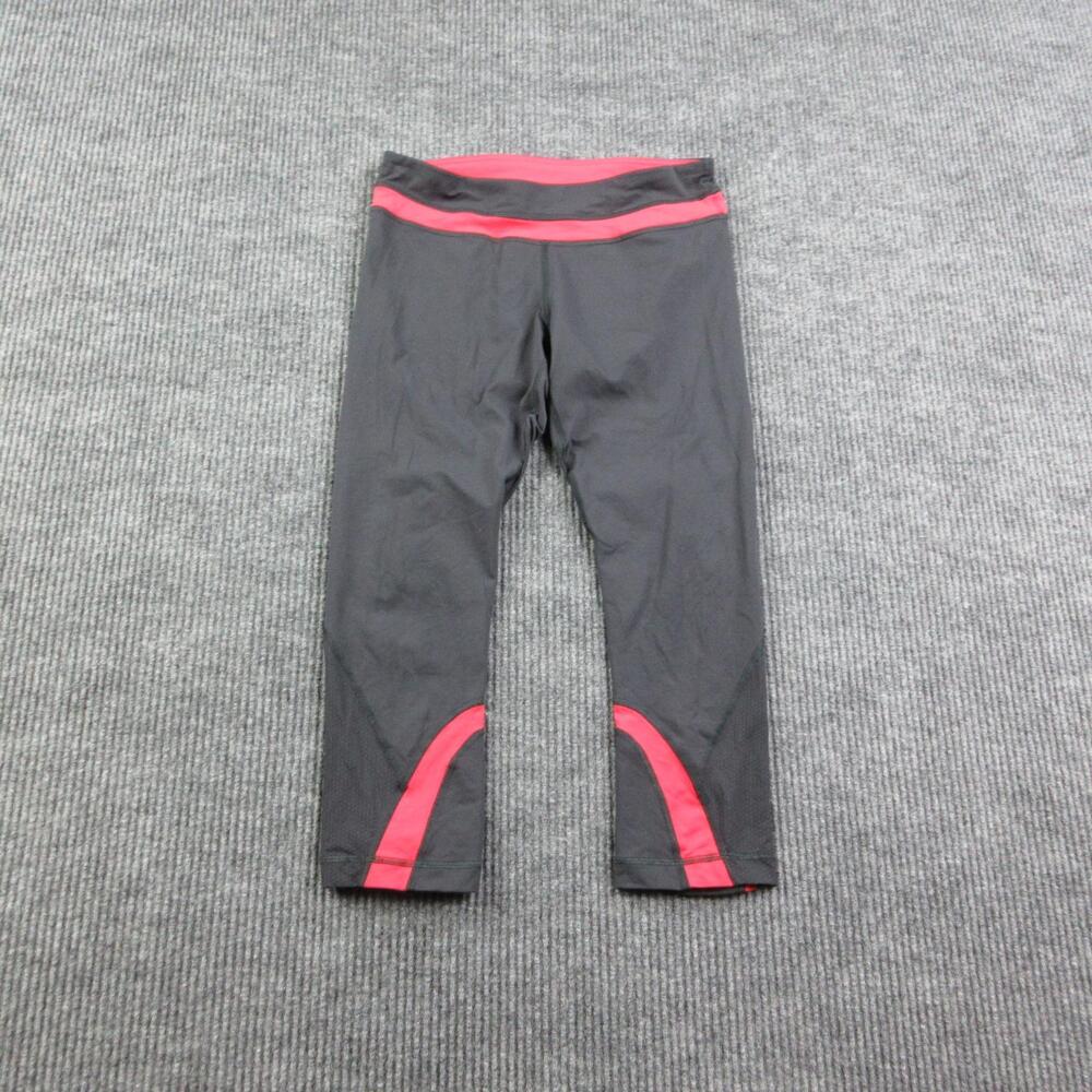 Lululemon Pants Womens 8 Black Capri Leggings Yoga Slim Nylon Pockets 28x22*
